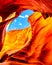 Blue Sky over the smooth Red Navajo Sandstone walls of Owl Canyon, one of the famous Slot Canyons in the Navajo lands near Page