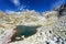 Blue sky over `Velke Zabie pleso` - lake near `Chata pod Rysami`