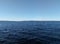 Blue sky over the wavy lake / sea