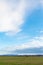 Blue sky over winter agrarian fields in spring