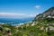 Blue sky over world famous Capri coastline