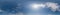 Blue sky panorama with Cirrus clouds. Seamless hdr 360 degree pa