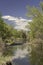 Blue Sky Pond Cloud Reflection