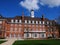 Blue sky and Red brick building