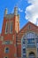 Blue sky reflections at Nether Hall Methodist Church, Doncaster, South Yorkshire