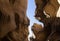 Blue Sky through Sandstone slot of Lower antelope, Arizona