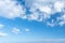 Blue sky. Stratocumulus clouds on blue sky background