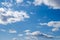 Blue sky with stratocumulus and cumulus clouds