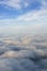 Blue sky view from aircraft airplane