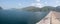 Blue sky view of vajiralongkorn dam at Kanchanaburi, Thailand