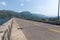 Blue sky view of vajiralongkorn dam at Kanchanaburi, Thailand