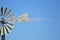 Blue Sky Vintage Windmill Abstract Background