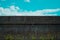 Blue Sky and Wall on the street of Tokyo, Japan. Japan used to close the country from any of foreign countries during the War peri