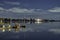 Blue Sky On Water At Night