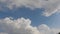 Blue sky white Cloud timelapse nature background. Puffy fluffy white clouds.