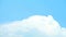 Blue sky white cloud transform same vocalno explosive time lapse