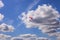 Blue Sky with White Clouds Background Parachuter