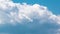 Blue sky white clouds background timelapse. Beautiful weather at cloudy heaven. Beauty of bright color, light in summer