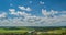 Blue sky white clouds background timelapse. Beautiful weather at cloudy heaven. Beauty of bright color, light in summer