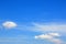 Blue sky with white clouds. Clear sky and cloud pattern. Only dramatic and beautiful sky background. Summer sky and spring sky