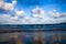 Blue sky and white clouds in haitang bay, hainan, China