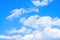 Blue sky and white clouds relax photo of nature background