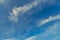 Blue sky white clouds simple nature view background wallpaper copy space for your text