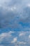 Blue Sky with White Clouds, Sunny Cloudy Sky Texture Background, Fluffy Clouds Pattern, Sunny Cumulus