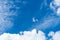 Blue Sky with White Clouds, Sunny Cloudy Sky Texture Background, Fluffy Clouds Pattern, Sunny Cumulus