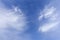 Blue sky and wispy white clouds 0079