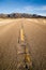 Blue Sky Worn Mountain Road Desert Travel Asphalt