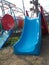 Blue slider Colourful playground for happiness kid times