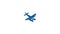 Blue small plane icon animation