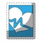 Blue smarphone heart cardiology icon