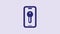 Blue Smart key icon isolated on purple background. 4K Video motion graphic animation