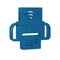 Blue Smart printer system icon isolated on transparent background. Internet of things concept with wireless connection.