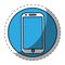 Blue smartphone button icon image