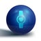 Blue Smartwatch icon isolated on white background. Blue circle button. Vector