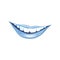 Blue smile vector icon logo