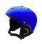 Blue snowboarding helmet