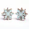 Blue Snowflake Cufflinks: Woodcarvings Inspired By Mughal Art