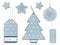 Blue snowflake gift tags