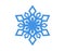 Blue snowflake icon. isolated vector image symbol of winter