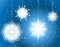 Blue Snowflake Ornaments Background 2
