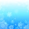 Blue snowflakes light winter vector background