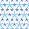 Blue snowflakes textured with gray dots