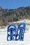 Blue SNOWSHOES for excursions on the snow