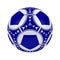 Blue soccer ball