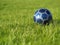 Blue Soccer Ball on Grass