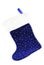 Blue sock decoration for christmas